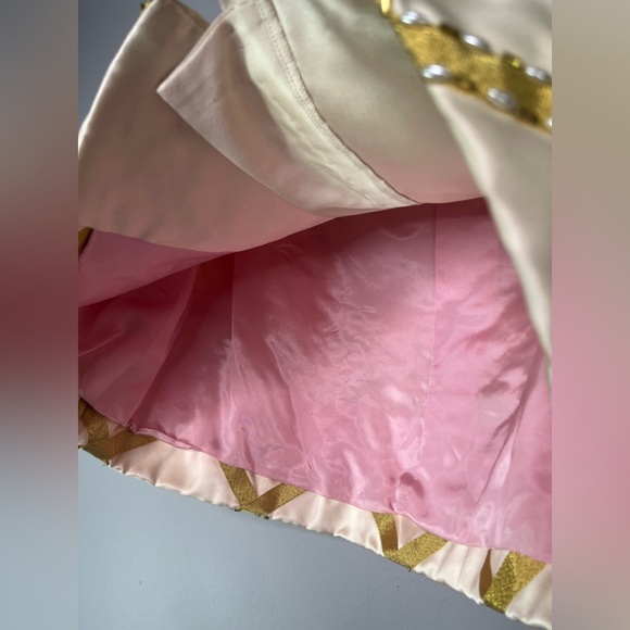 House of De Langhe Vintage Beaded Satin 3/4 Sleeve Blazer Jacket Cream Ivory - Picture 7 of 11